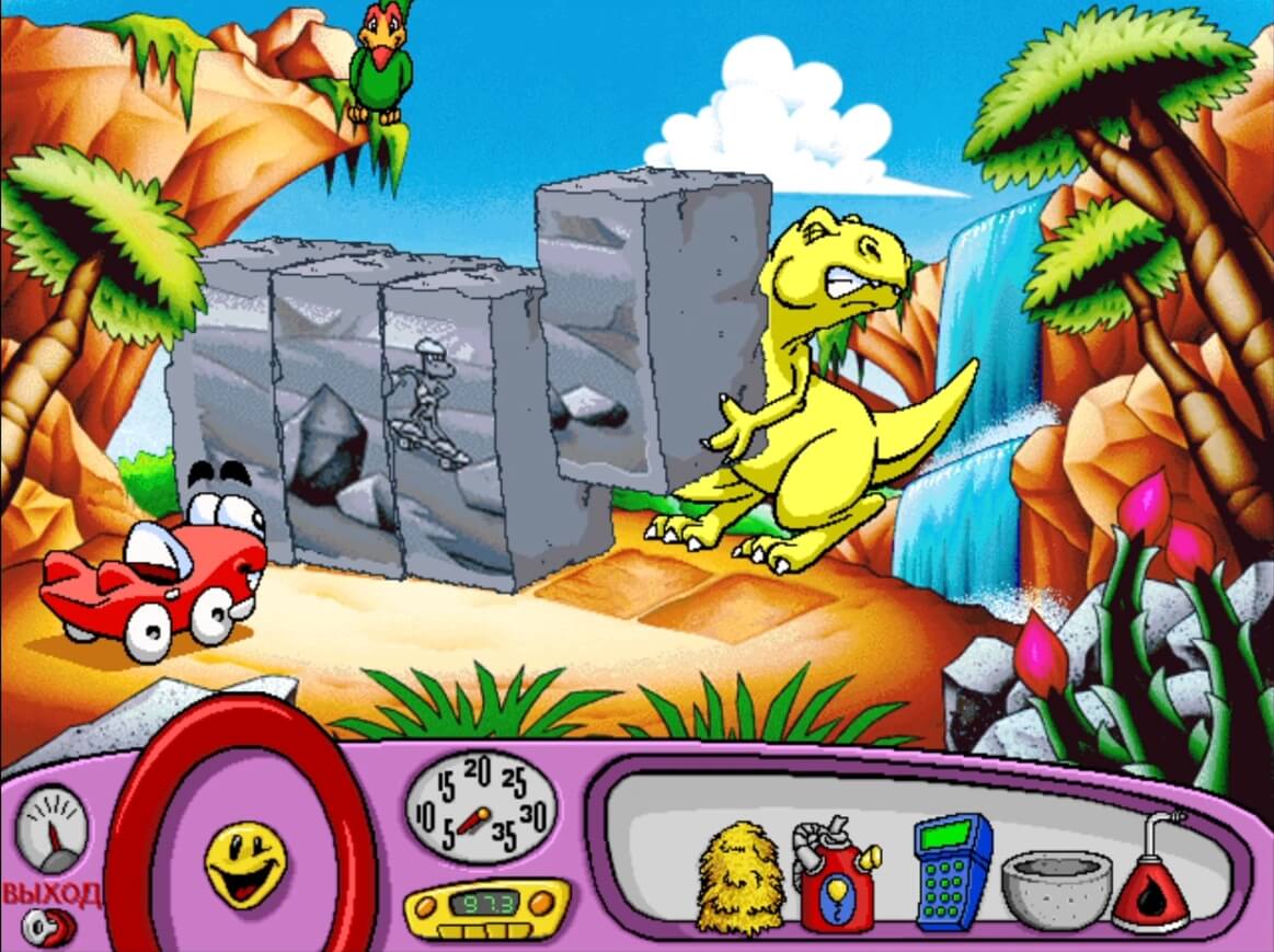 Putt-Putt Travels Through Time - геймплей игры Windows